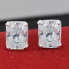 6 Ct Certified Radiant Cut White Moissanite Solitaire Studs In Gold Vermeil - GEMHUB