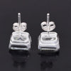 6 ct DEW Certified Radiant Cut White Moissanite Solitaire Studs In Gold Vermeil