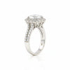 9.8ct DEW White Moissanite Round Solitaire Ring