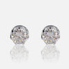 6 Ct Certified White Moissanite Solitaire Studs Round Cut In Gold Vermeil