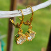 4.00 ct DEW Certified White Moissanite Round Cut Earrings In Gold Vermeil Jewellery