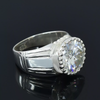 6.35ct DEW White Moissanite Round Solitaire Ring