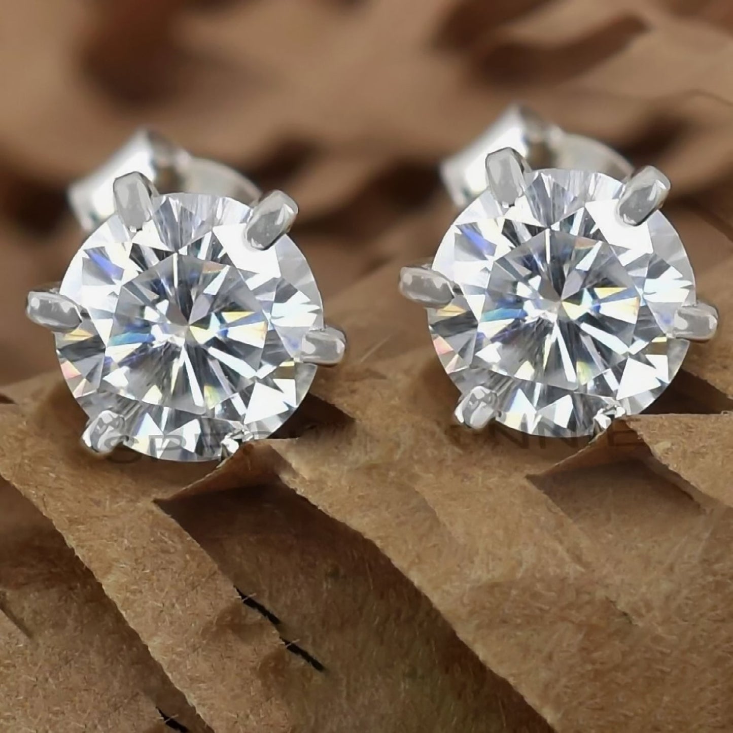 7.30 ct DEW Certified White Moissanite Gold Vermeil Dangler Earrings For Women Gift