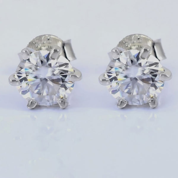 7.30 ct DEW Certified White Moissanite Gold Vermeil Dangler Earrings For Women Gift