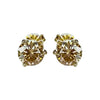 4 ct DEW Certified Champagne Moissanite Solitaire Studs In Gold Vermeil