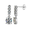 5.00 ct DEW Certified Moissanite Solitaire Earrings In Gold Vermeil For Gift