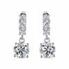 5.00 ct DEW Certified Moissanite Solitaire Earrings In Gold Vermeil For Gift