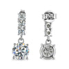 5.00 ct DEW Certified Moissanite Solitaire Earrings In Gold Vermeil For Gift