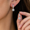 5.00 ct DEW Certified Moissanite Solitaire Earrings In Gold Vermeil For Gift