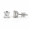 4 carat princess cut lab-grown diamond stud earrings in platinum, F/VS1 clarity