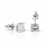Close-up of single princess cut lab diamond, F colour VS1 clarity grade
