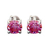 3 ct DEW Certified Pink Moissanite Solitaire Studs In Gold Vermeil For Wife in Gold Vermeil
