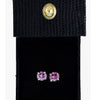 3 ct DEW Certified Pink Moissanite Solitaire Studs In Gold Vermeil For Wife