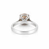 3.21 Ct Round Cut Champagne Lab Grown Diamond Ring — VS1 Clarity, 18k Gold Vermeil