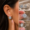 Certified 4.00 ct DEW White Moissanite Dangler Earrings In Gold Vermeil