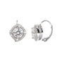 Certified 4.00 ct DEW White Moissanite Dangler Earrings In Gold Vermeil