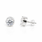 3.20 Ct Round Cut Lab Grown Diamond Stud Earrings VS1