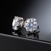 6 ct DEW Certified Round Cut White Moissanite Solitaire Studs In Gold Vermeil