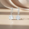 10 ct DEW White Moissanite Dangler Earrings Gold Vermeil Certified Great Sparkle