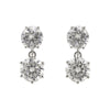 Certified 6.00 ct DEW White Moissanite Designer Dangler Earrings in Gold Vermeil