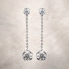 7.30 ct DEW Moissanite Drop Dangle Earrings Gift for Women Wife Anniversary Birthday Wedding