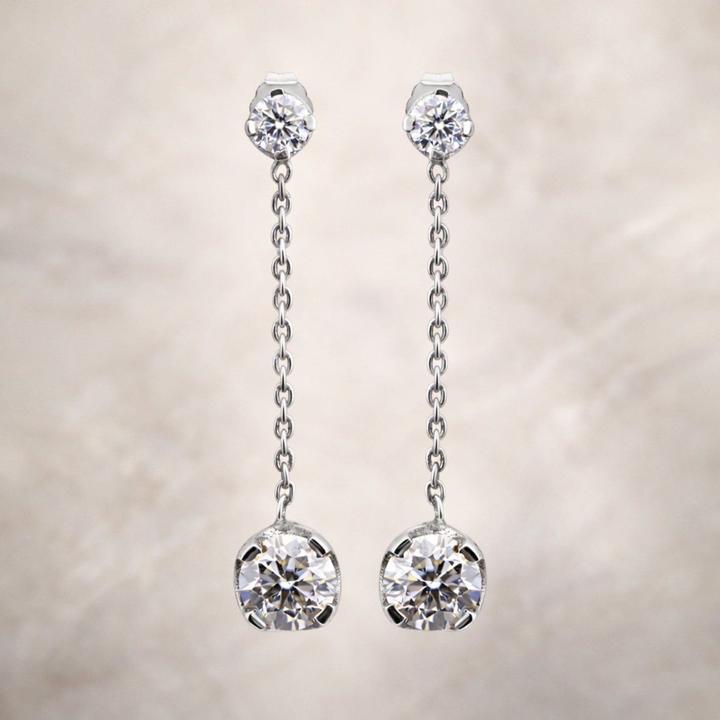 7.30 ct DEW Moissanite Drop Dangle Earrings Gift for Women Wife Anniversary Birthday Wedding