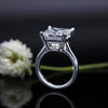 5.0ct DEW White Moissanite Princess Solitaire Ring