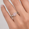 Certified 3 ct DEW Round Cut Pink Moissanite Solitaire Ring in Gold Plated Vermeil