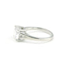 3 ct DEW Round Cut White Moissanite Solitaire Ring In Gold Vermeil Certified