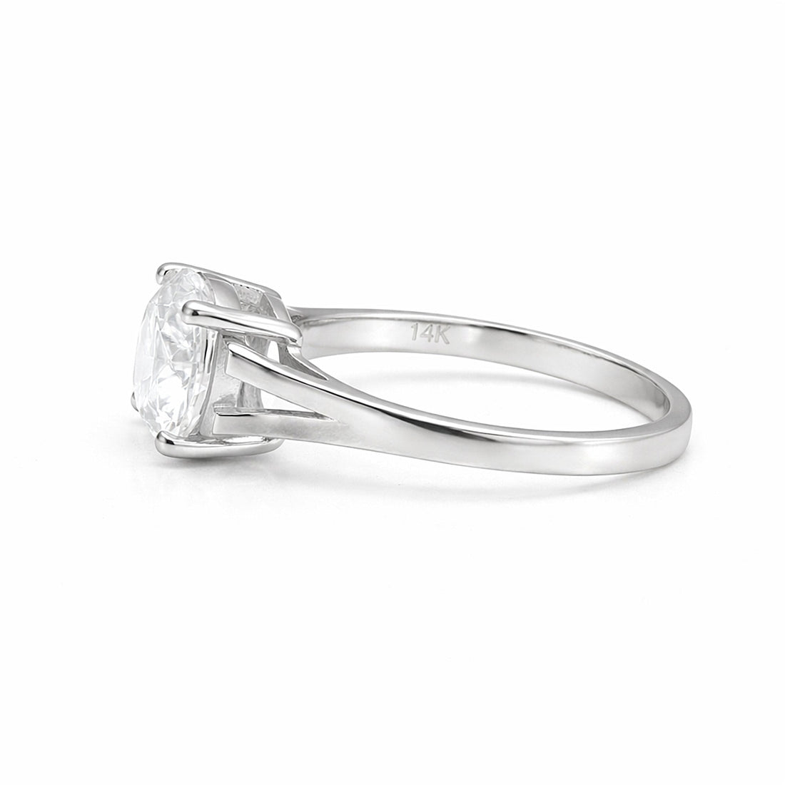 3.4 carat lab-grown diamond ring worn on hand, refined engagement styling