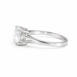 3.4 carat lab-grown diamond ring worn on hand, refined engagement styling