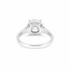 Close-up of round brilliant lab diamond, VS1 clarity, full crown and fire