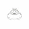 2.80 ct DEW Round Cut White Moissanite Solitaire Ring Certified 18K Gold Plated