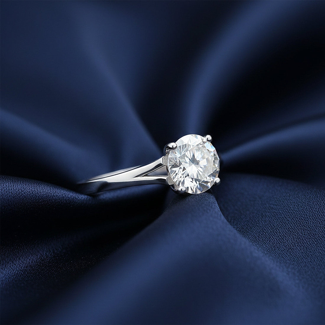 925 sterling silver inner band with 18k gold vermeil exterior on solitaire