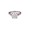 3.40 carat round cut lab-grown diamond solitaire ring in 18k gold vermeil