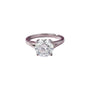 3.40 Ct Round Cut Lab Grown Diamond Ring — VS1 Clarity, 18k Gold Vermeil