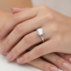 2.80 ct DEW Round Cut White Moissanite Solitaire Ring Certified 18K Gold Plated