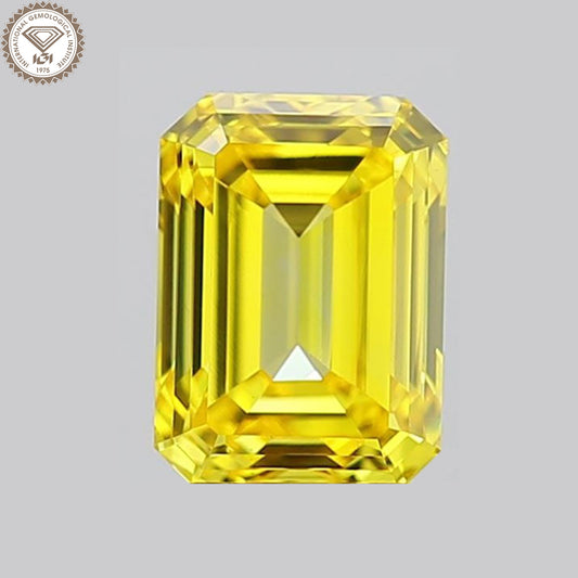 IGI Certified 1.51 Carat Fancy Vivid Yellow Diamond