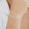 2.25CT Multi Cut 14K Yellow Gold Lab-Grown Certified Diamond Tennis Bracelet - GEMHUB