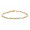 4Ct 100% GH/VS Natural Diamond Women Tennis Bracelet 14Kt Yellow Gold Bezel Set