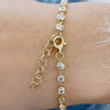 4Ct 100% GH/VS Natural Diamond Women Tennis Bracelet 14Kt Yellow Gold Bezel Set
