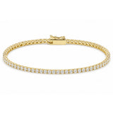 5.00Ct Certified Natural GH/VS Diamond Tennis Bracelet 14k Gold Birthday Gift