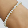 EGL Sparkling 6.00Ct Natural Diamond Tennis Bracelet 14k Yellow Gold GH/VS