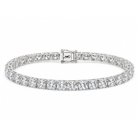 Wedding Gift 10.35Ct Natural Diamond Tennis Bracelet For Women 14k White Gold