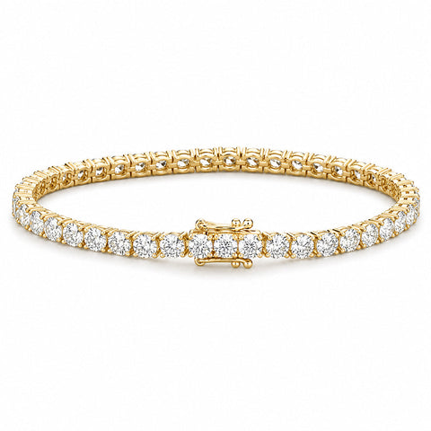 Valentine Special Gift Round Cut 5.40Ct Natural Diamond Tennis Bracelet 14k Gold