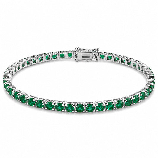 14k Yellow Gold 4.75Ct Round Natural Diamond Certified Exquisite Tennis Bracelet