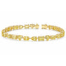 14k Gold Fancy Yellow Lab-Grown Diamond Multi Cut Women's Tennis Bracelet in 14kt Yellow Gold