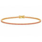 3Ct Round Cut Certified Natural Red Ruby Tennis Bracelet For Her 14k Yellow Gold