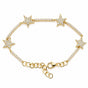 14k Yellow Gold 4Ct Round Natural Diamond Star Shape Bracelet Certified GH/SI