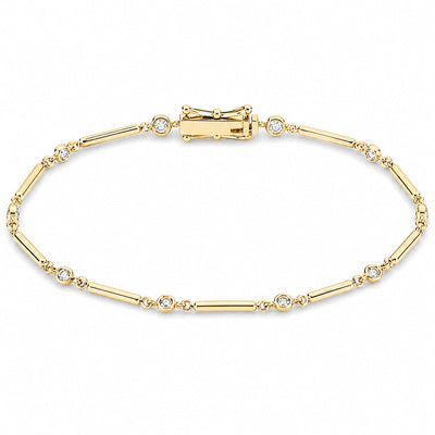 2Ct Round Cut Natural Diamond GH/SI Tennis Women's Bracelet 14k Yellow Gold